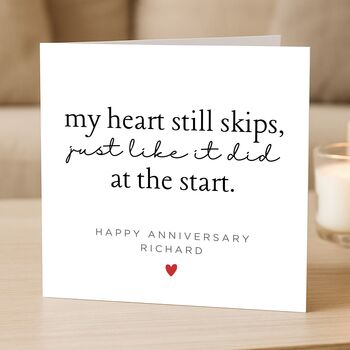 Romantic Anniversary Card Personalised For Husband Or Wife, 2 of 7