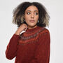 T Lab Ayla Ruby Red Fair Isle Lambswool Jumper, thumbnail 1 of 8
