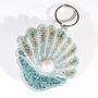 Beaded Scallop And Pearl Keyring, thumbnail 2 of 3