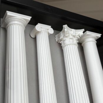 Set Of Four Framed 3D Printed Classical Columns, 2 of 6