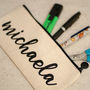 Personalised Linen Pencil Case/ Make Up Bag, thumbnail 3 of 7