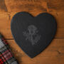 The Highlands Thistle Design Heart Slate Cheeseboard, thumbnail 1 of 2