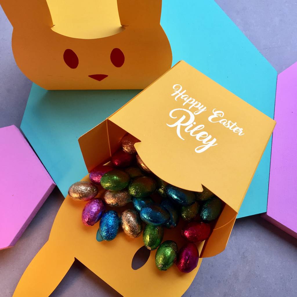 Personalised Easter Box With Chocolate Eggs By Pickle Pie Gifts