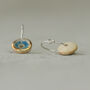 Blue Pool Sterling Silver Small Hoops, thumbnail 4 of 5