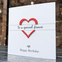 Personalised Birthday Card For Fiancé – Special Elegant Keepsake – Handmade Gift For Fiancé – Milestone Greeting Card, thumbnail 1 of 4