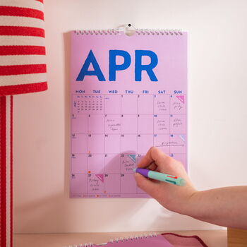 2026–2027 A4 Academic Year Calendar | Colourburst | August Start, 4 of 7