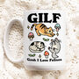 'Gosh I Love Felines' Gilf Mug, thumbnail 1 of 4