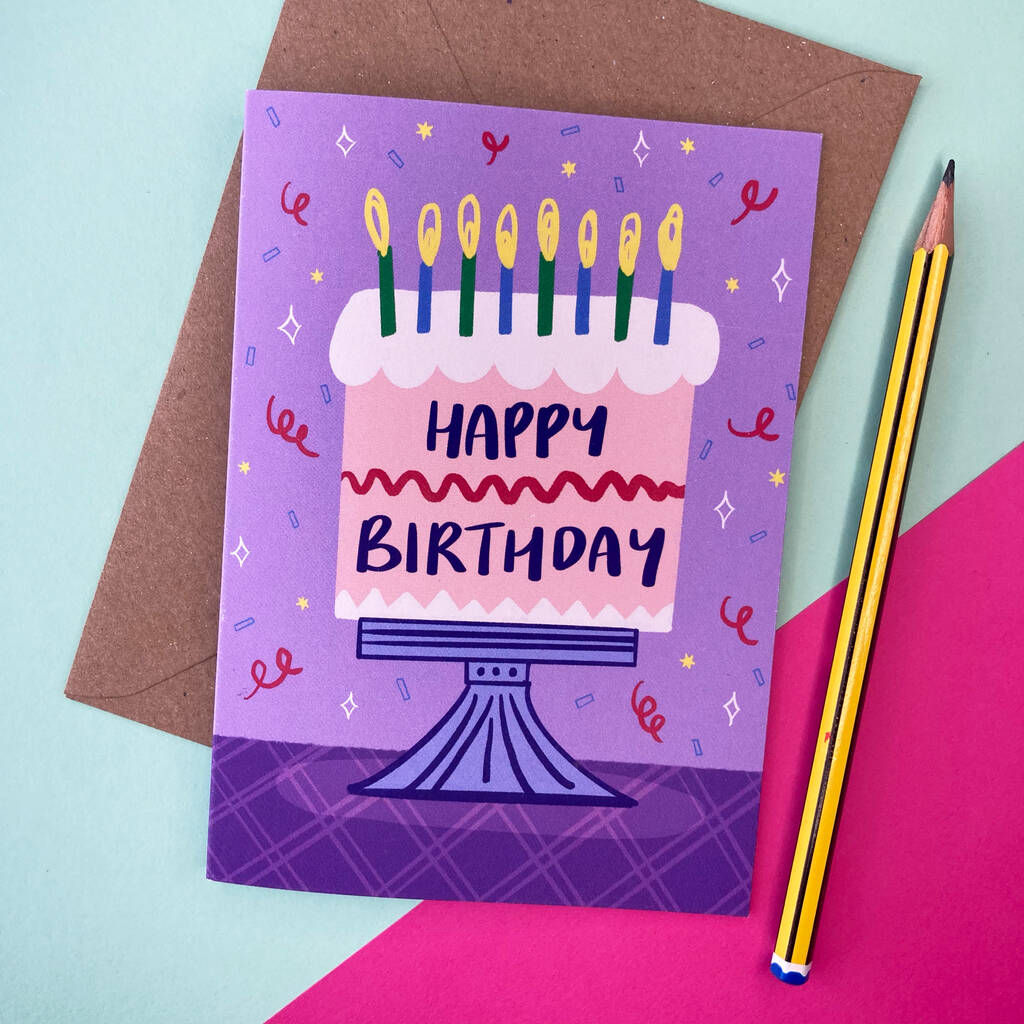 Birthday Cake Card By Jive Prints