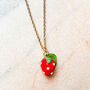Glass Bead Fruit Charm Necklace, thumbnail 3 of 3