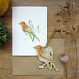 Robin And Snowdrop Wooden Hanging Decoration, thumbnail 5 of 10