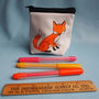 Fox Leather Pouch Purse, thumbnail 4 of 8
