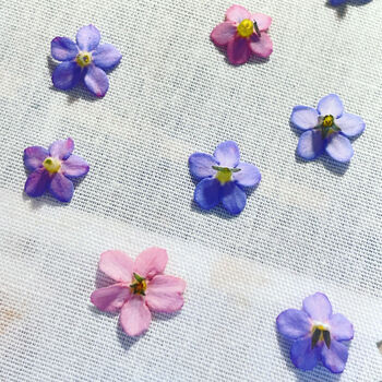 Heart Necklace With Forgetmenot And Pink Flowers, 8 of 9