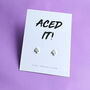 Ace Of Spades Silver Earrings With Choice Of Message Card, thumbnail 5 of 6