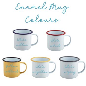 Personalised Coffee Enamel Mug, 4 of 4