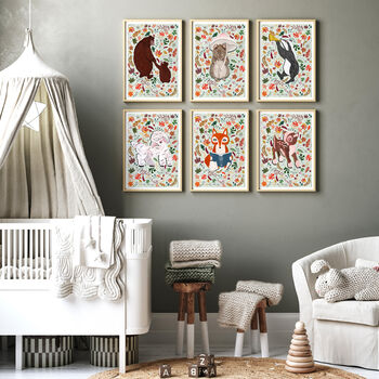 Woodland Mouse Nursery Print, 7 of 12