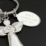 Personalised Silver Plated Guardian Angel Keyring, thumbnail 5 of 7