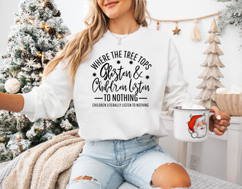 Where Treetops Glisten Christmas Sweatshirt, 5 of 7