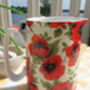 Medium Jug In Red Poppy Design, thumbnail 9 of 9