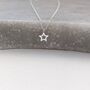 Sterling Silver Star Necklace, thumbnail 3 of 11