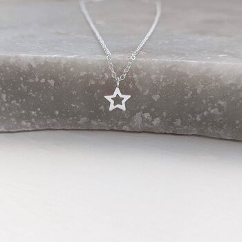 Sterling Silver Star Necklace, 3 of 11