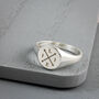 Family Initials Personalised Silver Signet Ring, thumbnail 7 of 10
