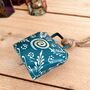 Blue Swirl Traditional Indian Hanging Cow Bell Chime, thumbnail 7 of 9
