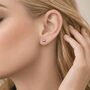 Sterling Silver Grey Freshwater Pearl Micro Stud Earrings – 3mm, thumbnail 3 of 4
