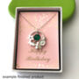 February Birthstone And Flower Sterling Silver Necklace, thumbnail 9 of 9