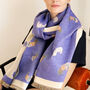 Feather Jacquard Woven Cashmere Blend Scarf, thumbnail 9 of 12