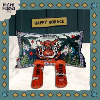 Happy Horace Mindful Pillowcase With Cuddle Arms And Positive Mantra, 2 of 7
