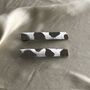 Leather Barrette Hair Clips 'Nibble', thumbnail 4 of 11