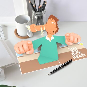 Best Birthday You Big D*Ckhead! Cheeky 3D Pop Up Surprise Rude Joke Funny B'day Card, 6 of 7