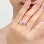 Aqua Green Opal Curved Chevron Ring Sterling Silver, thumbnail 4 of 10
