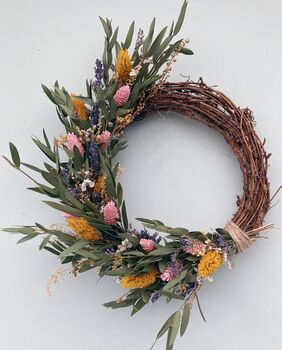 Spring Dried Flower Wreath, 2 of 4