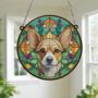 Chihuahua Fawn Stained Glass Effect Suncatcher, thumbnail 5 of 6