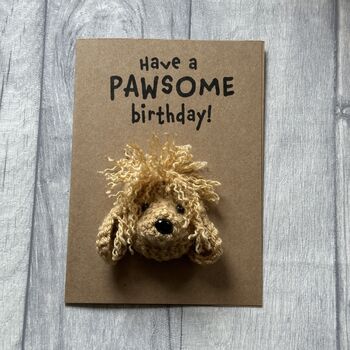 Cavapoo Cockerpoo Cavachon Doodle Crochet Birthday Card Handmade, 4 of 8