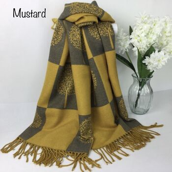 Two Tone Mulberry Tree Blanket Scarf, 9 of 10