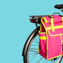 Neon Rolltop Backpack Pannier Pink, thumbnail 3 of 4