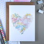 Floral Watercolour Heart | Birthday Card For A Friend, thumbnail 5 of 6