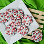 Red Floral Luxury Biscuits Gift Box, Eight P Ieces, thumbnail 6 of 8