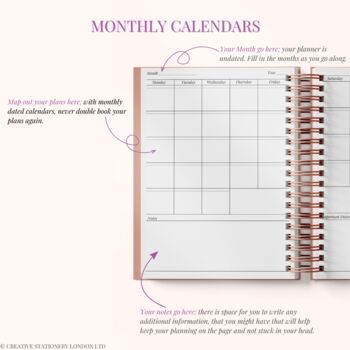 Personalised Undated Planner | Pink, 2 of 8