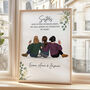 Personalised Sisters Print Connected By Heart, thumbnail 1 of 6