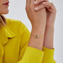 Jewelled Interlink Bracelet Sterling Silver In Gold, thumbnail 2 of 7