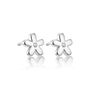 Sterling Silver Little Flower Stud Earrings, thumbnail 2 of 4
