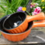Set Of Two Reactive Glaze Brûlée Bowls In Spiced Orange, thumbnail 1 of 9