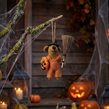 Handmade Felt Draco The Dog Decoration, 2 of 5