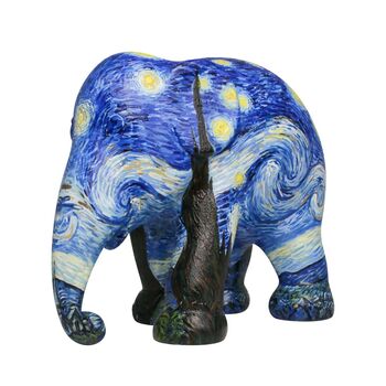 Starry Night Limited Hand Decorated Elephant Statue, 5 of 10