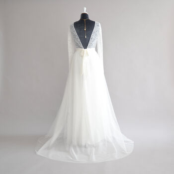 Silk Style Tulle Bridal Over Skirt, 3 of 7