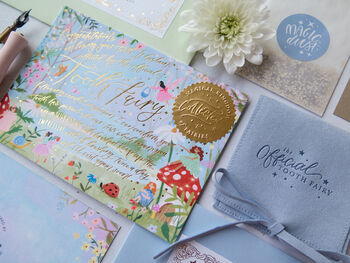 Personalised Garden Tooth Fairy Letter And Pouch Set, 8 of 8