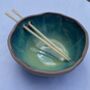 Handmade Ceramic 'Super Noodle' Bowl With Chopsticks, thumbnail 7 of 8